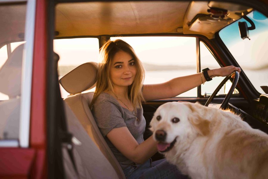 Pet-Friendly RV Parks in East Texas: Family enjoying time with beloved pet or emotional support animal at home in a pet-friendly RV park community, representing an inclusive, welcoming environment